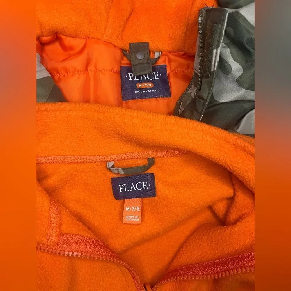 The Children’s Place camo 3 in 1 hooded jacket sz Med (7/8)